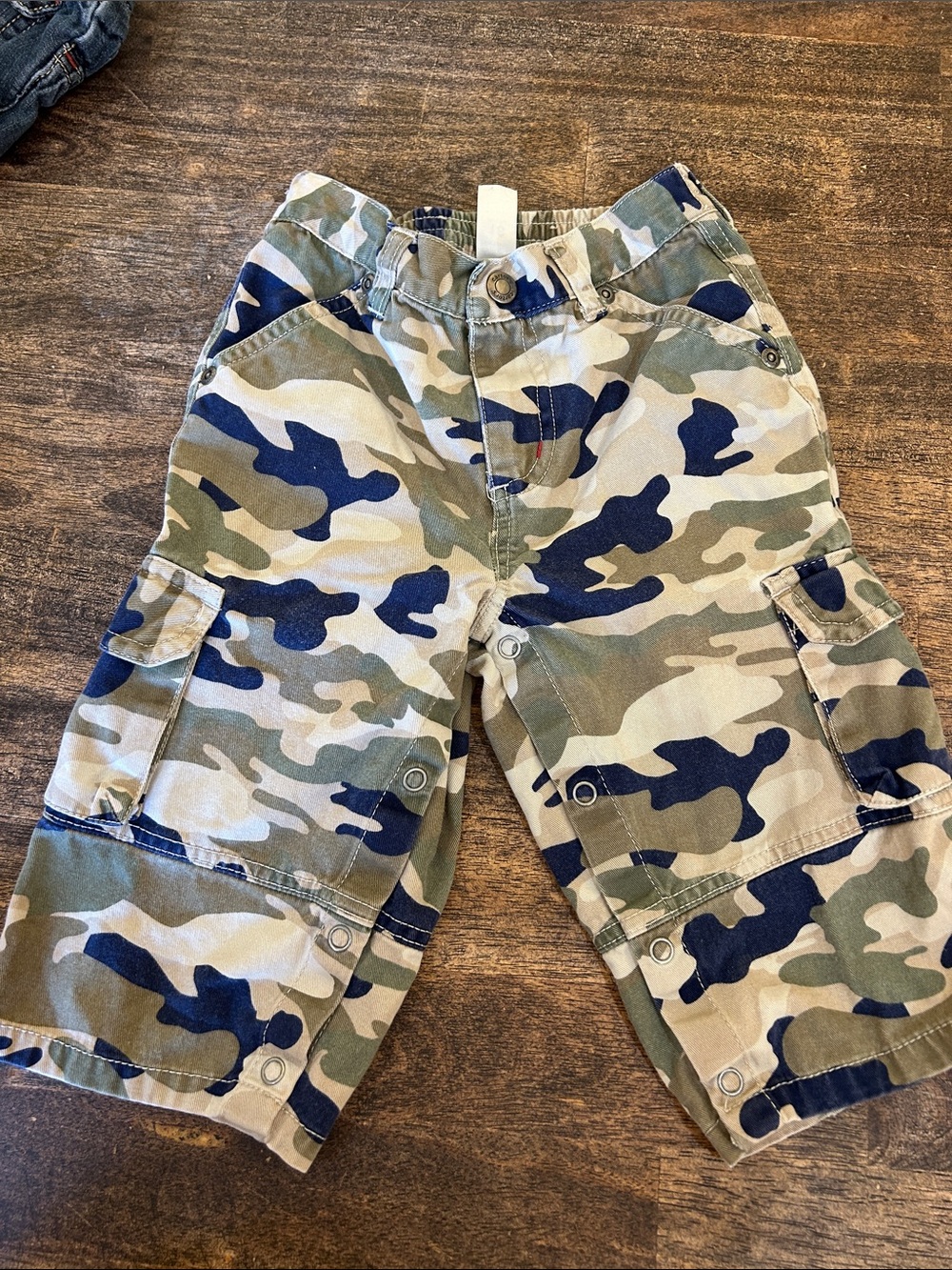 Carter's Boys Camo Cargo Jeans - Green, Navy, Tan